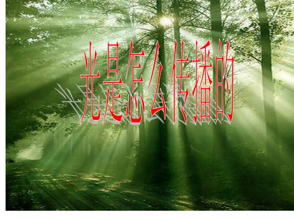 教科版科学五上《光是怎样传播的》PPT课件_第1页