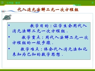 代入消元法解方程