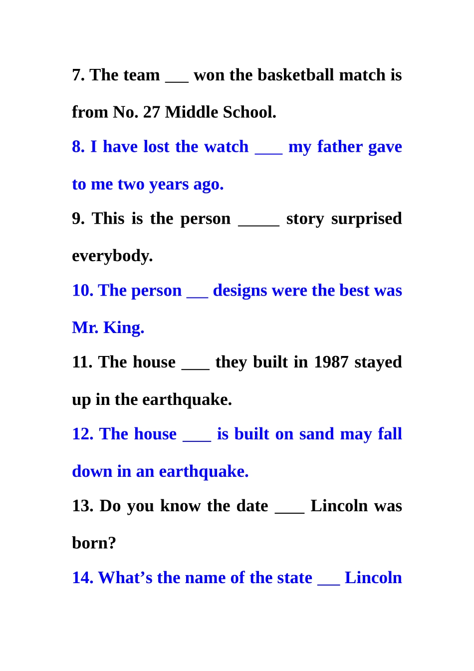 定语从句训练题_第2页
