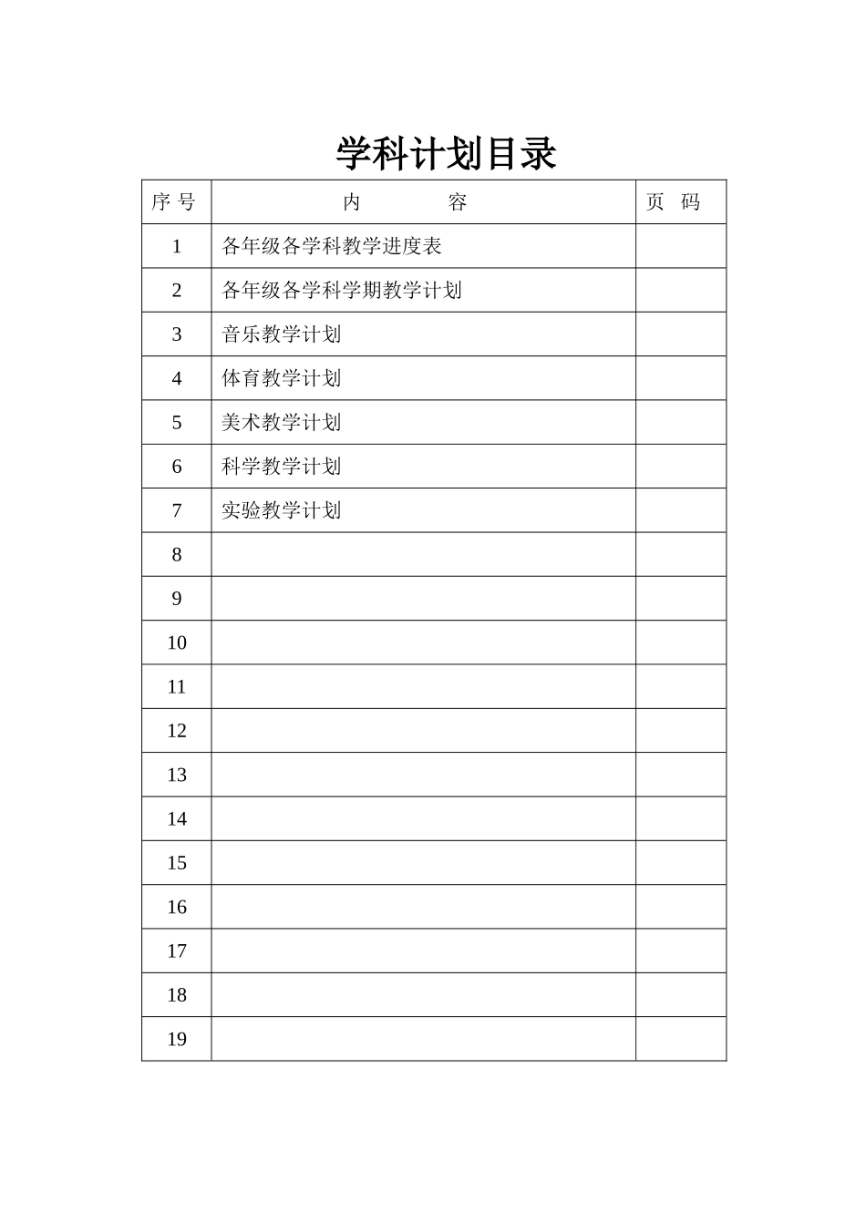 班级工作计划目录_第2页