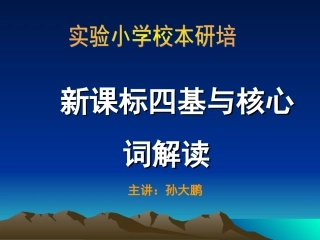 《小学数学新课标》四基与核心词解读