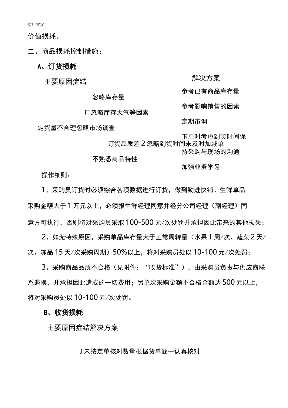 生鲜损耗控制规章制度及报损流程_第2页