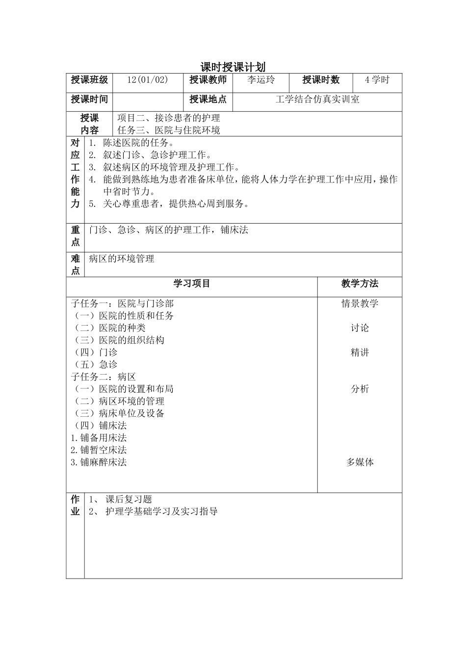 医院与住院环境_第1页