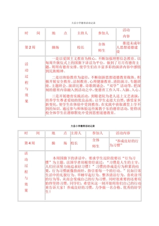 大岳小学德育活动记录
