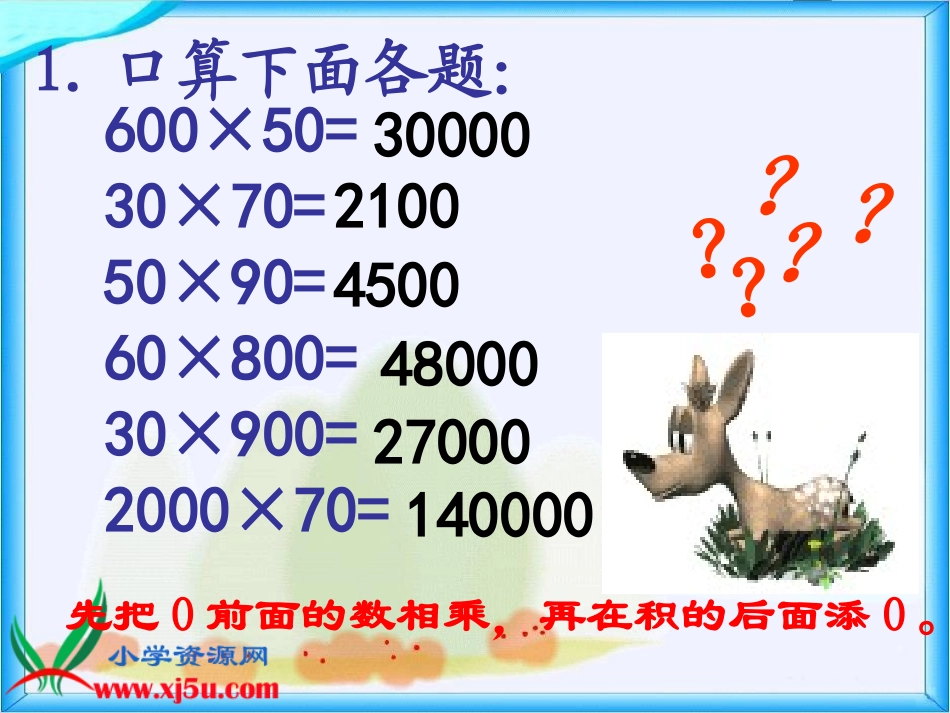 人教新课标数学四年级上册《乘法估算和练习》PPT课件_第2页