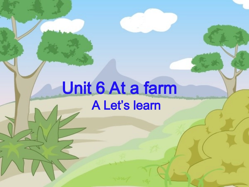 人教PEP版英语四年级下册Unit_6_At_a_farm_Part_A部分_let's_learn课件_第1页