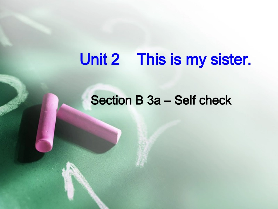 七年级英语上Unit2__Period5__精品课件（共计15张PPT）_第1页