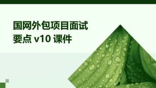 国网外包项目面试要点V10课件