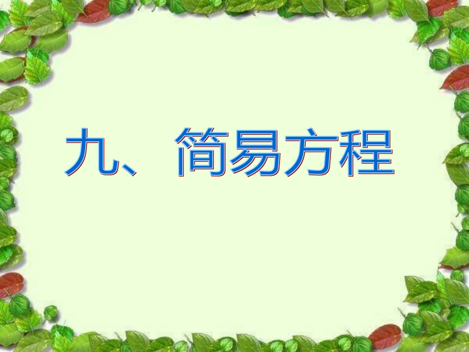 _式和方程—简易方程_第1页