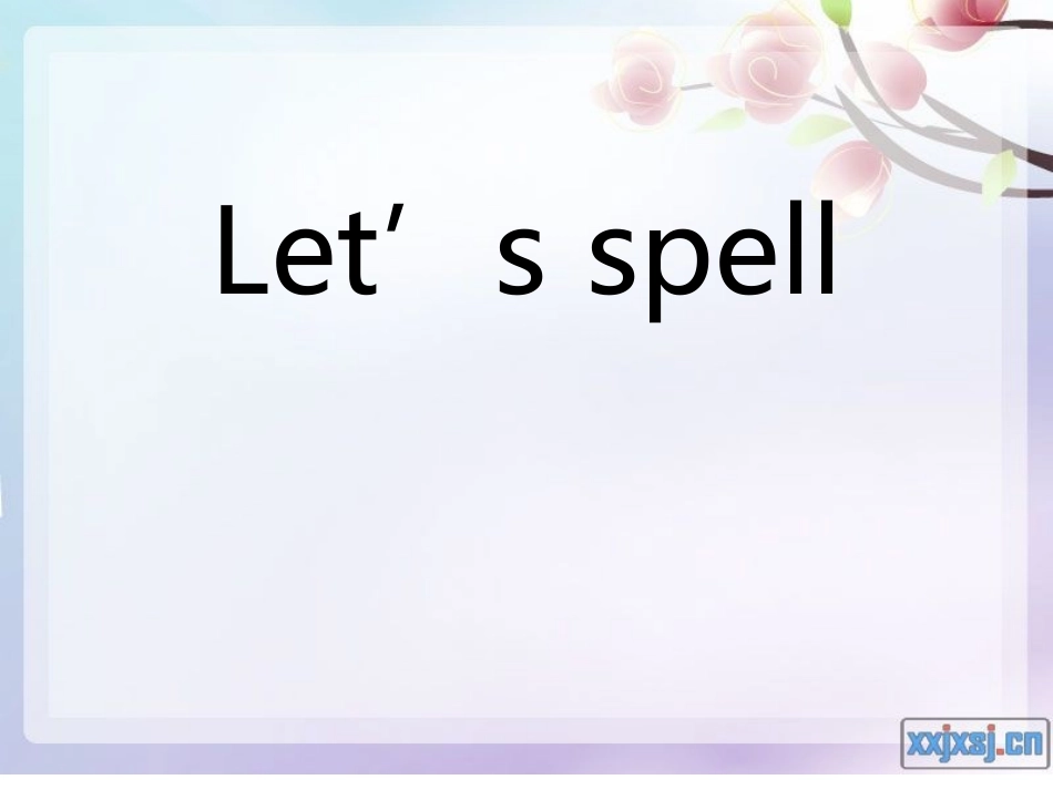 新版PEP五年级下册unit3_Let's_spell_第1页
