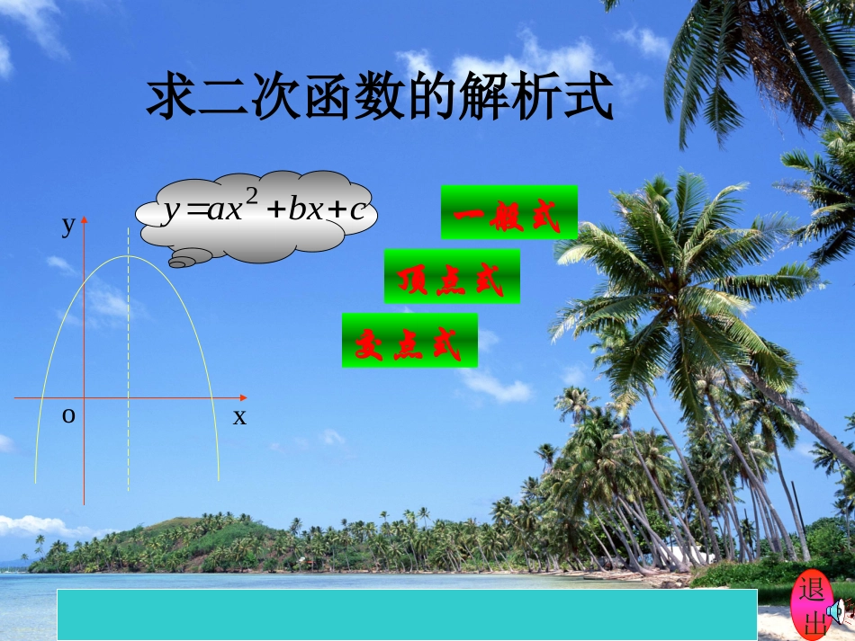 专题：求二次函数的解析式_第1页
