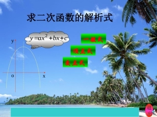 专题：求二次函数的解析式