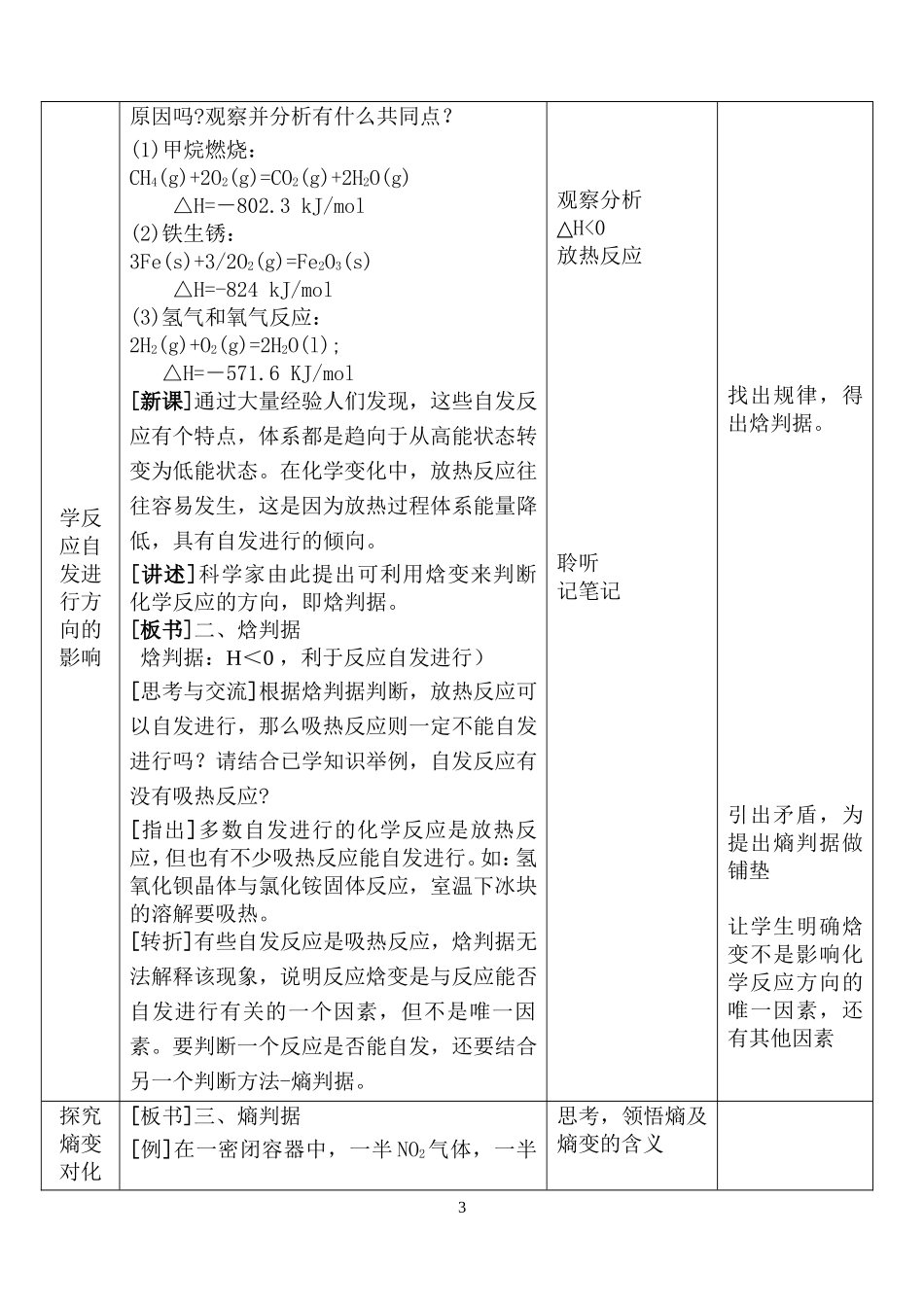 化学反应进行的方向教案_第3页