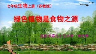 绿色植物是食物之源