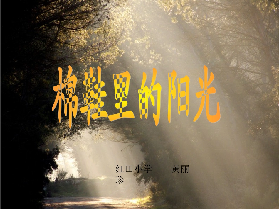 人教版一年级语文下7《棉鞋里的阳光》课件 (2)_第1页