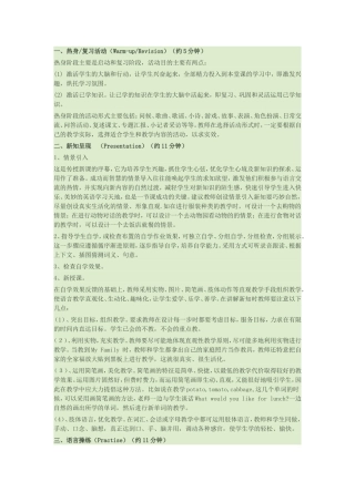 小学英语高效课堂模式