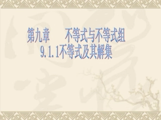 不等式及其解集人教版新