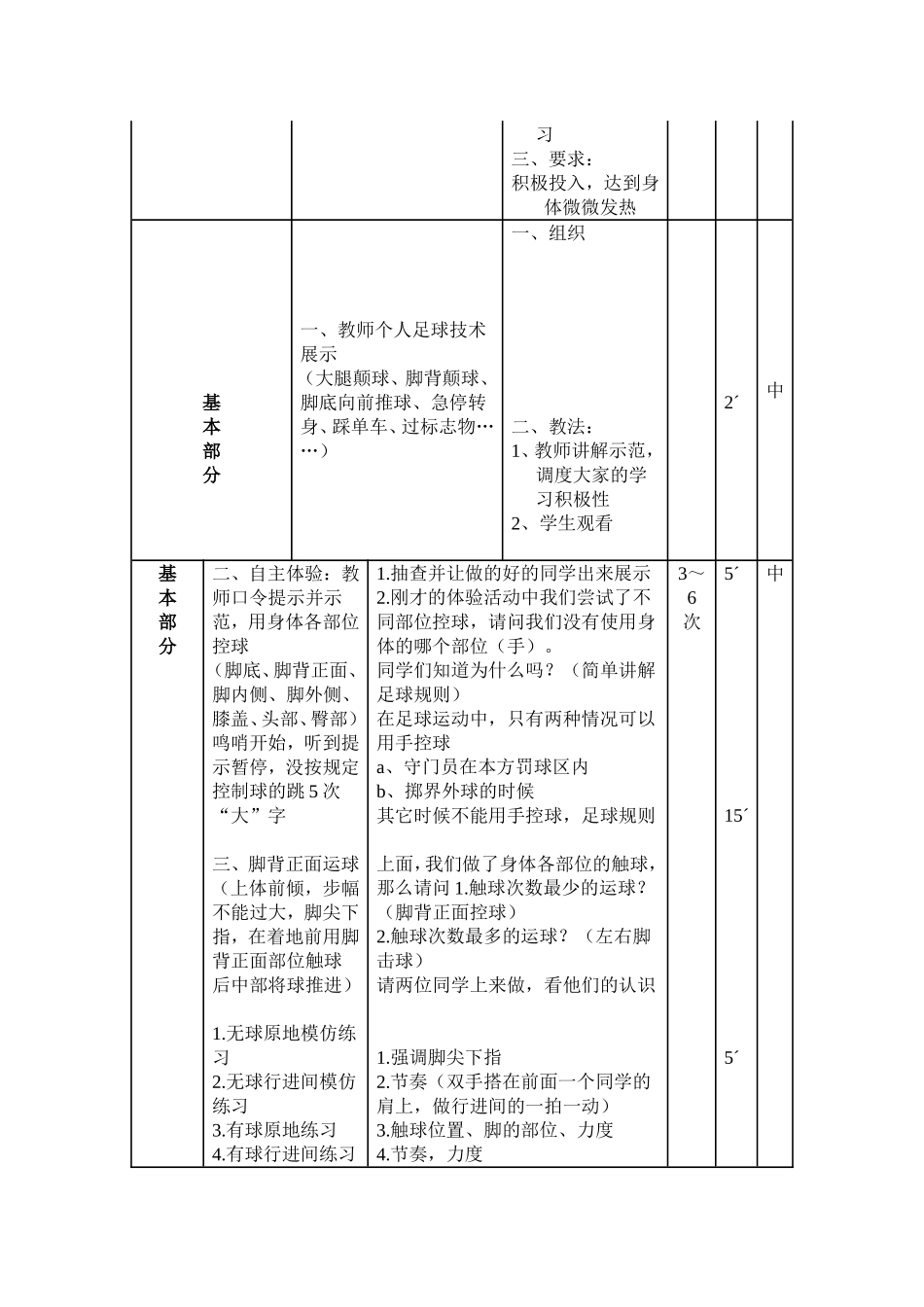 左老师小学足球教学设计_第2页