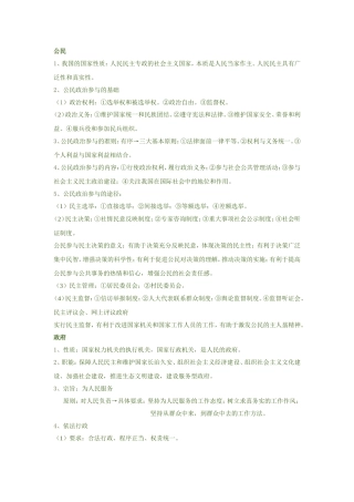 政治大题总结