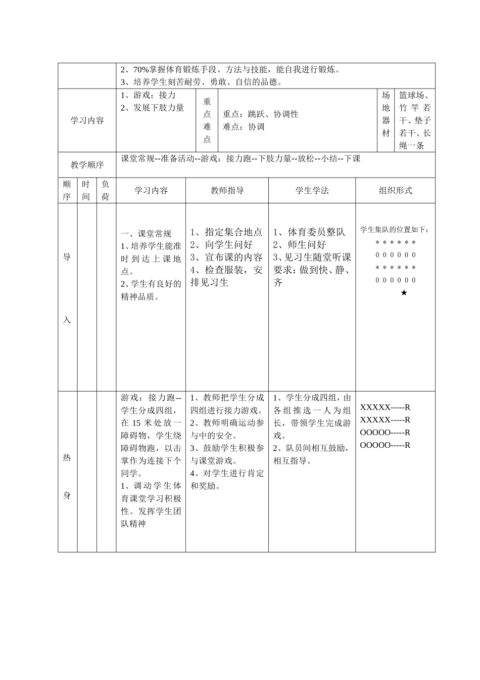 八年级发展下肢力量教学设计_第2页