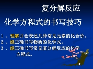 十三、复分解书写技巧离子共存物质推断