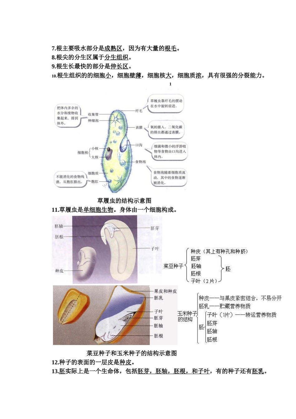 生物会考复习资料：初中生物图集(附题目)(人教版)_第2页