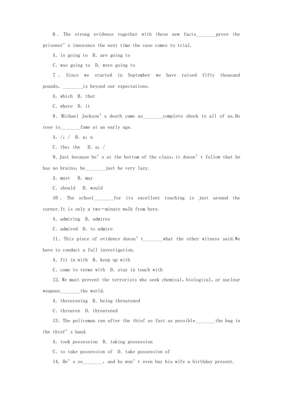《金版新学案》2012届高三英语一轮复习-Unit-18-New--Zealand练习-大纲人教版_第3页