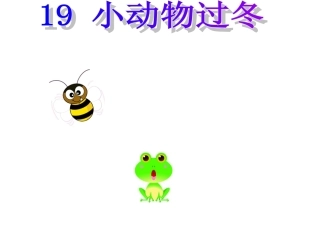 小动物过冬PPT