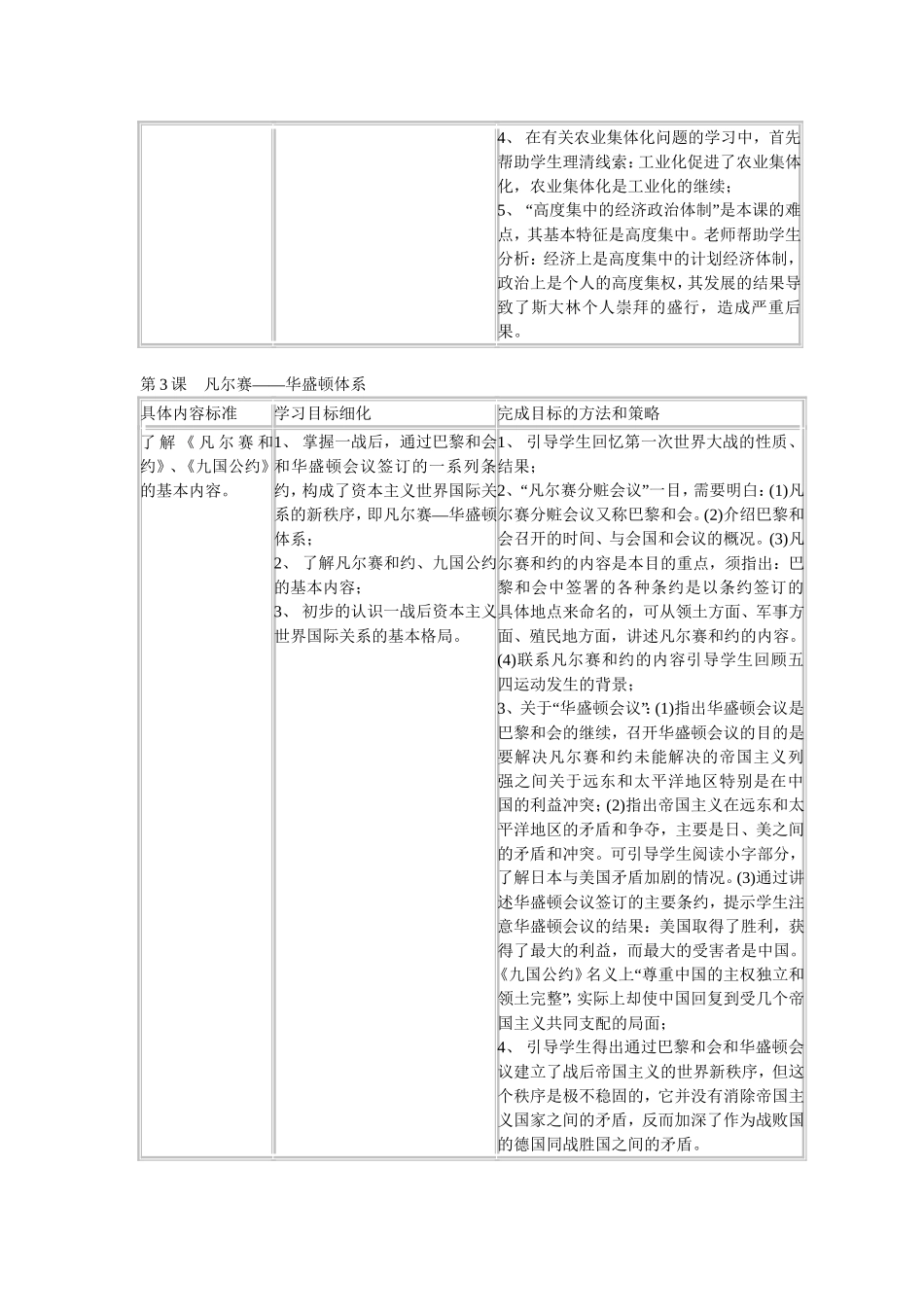 九年级世界现代史教学目标及学科活动_第3页