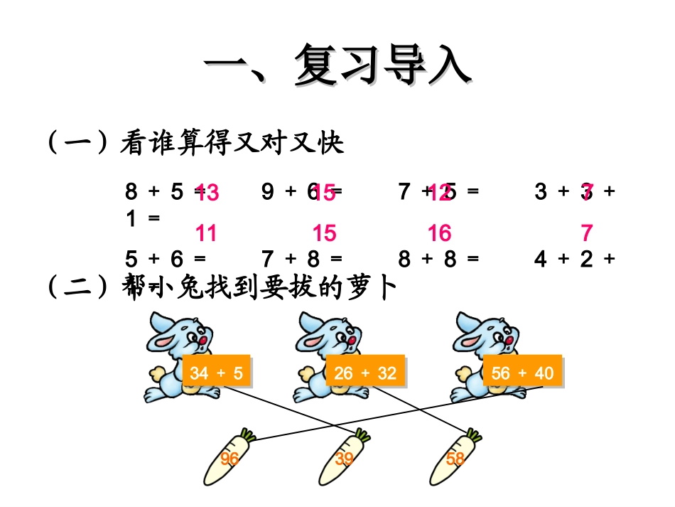 二年级数学上册：2.1《两位数加两位数-进位加》ppt课件_第2页