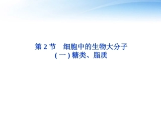 【优化方案】江苏专用2012高考生物总复习-第2章第2节细胞中的生物大分子(一)课件-苏教版必修1