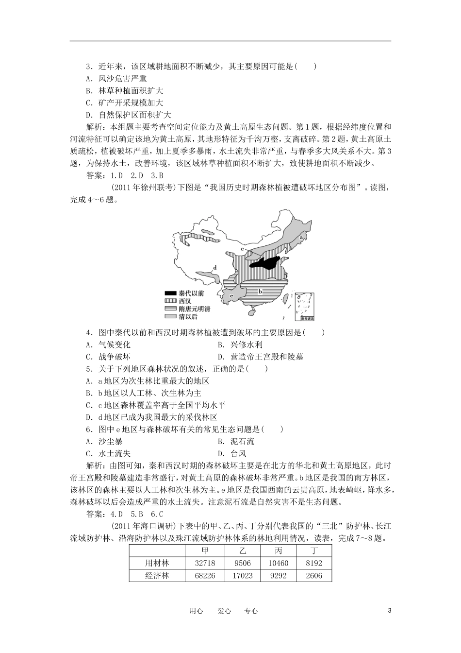 【优化方案】2012高中地理-第四章第五节学业水平达标-新人教版选修6_第3页