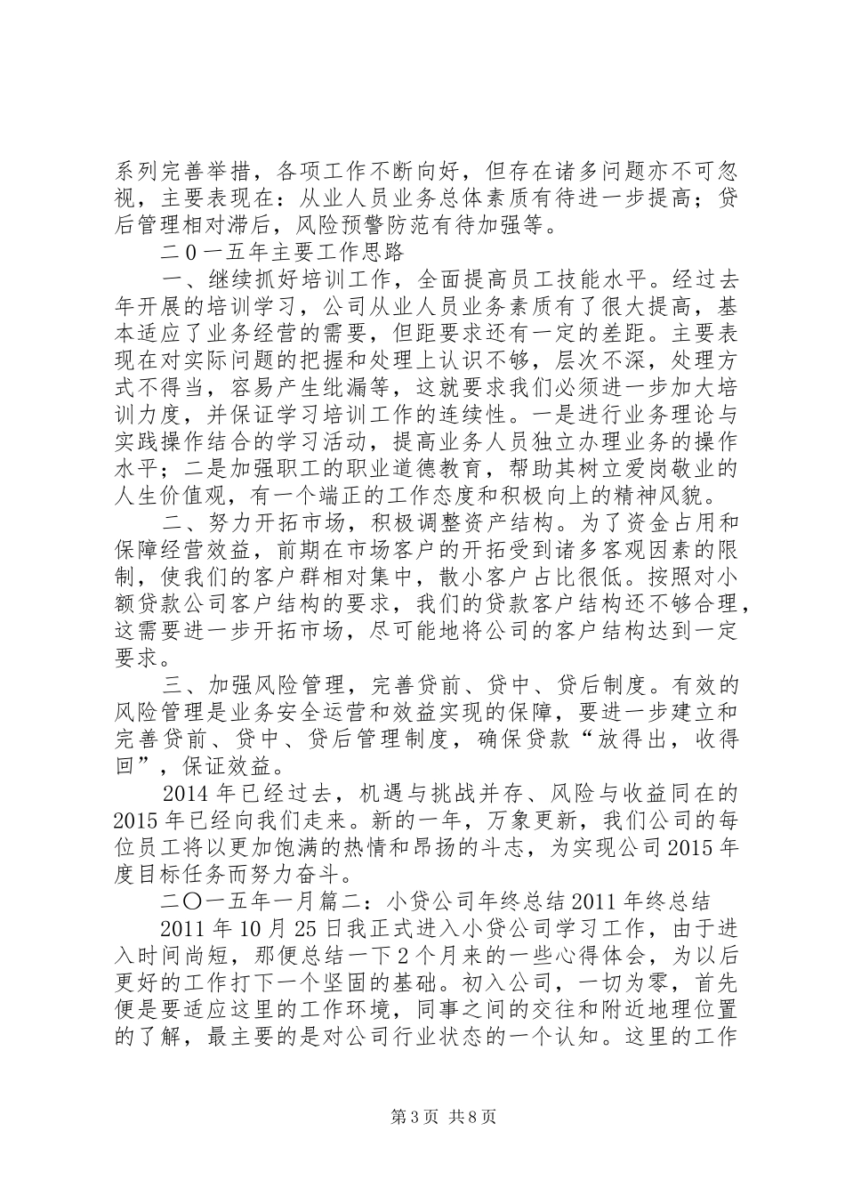小贷公司年终总结 _第3页