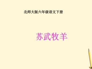 六年级语文下册-苏武牧羊1课件-北师大版