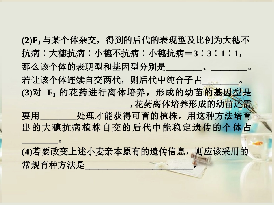 【优化方案】2014届高考生物一轮复习-热点集训-专题四-生物育种课件-新人教版_第3页