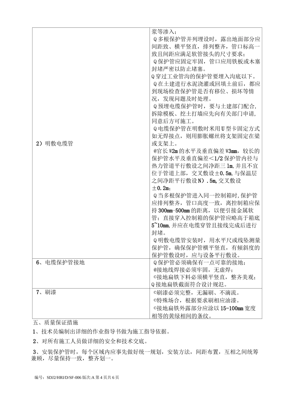 电缆保护管制作安装施工作业指导书_第3页