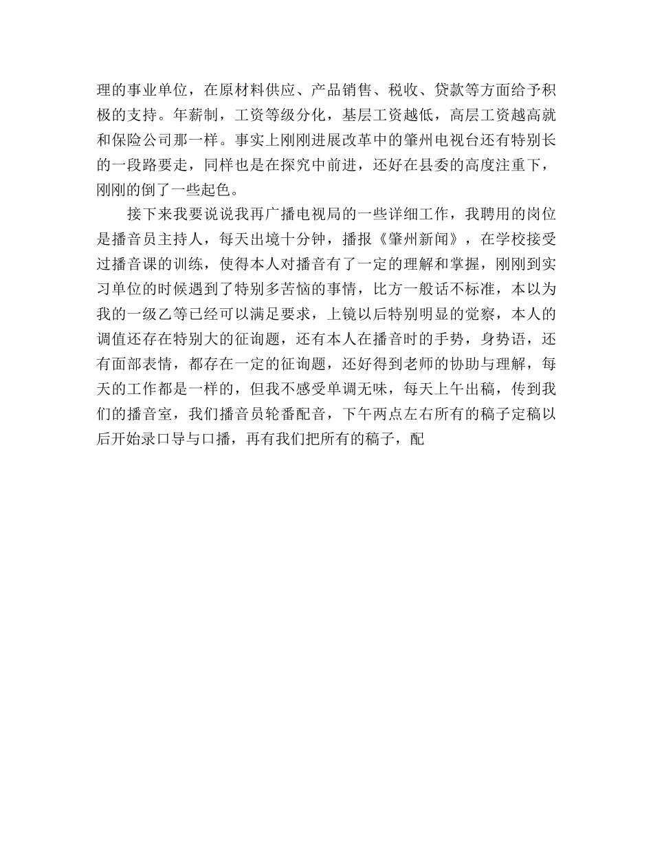 播音员实习期参考总结优秀范文（通用） _第3页