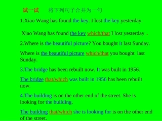 定语从句讲解与专项练习