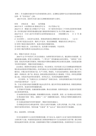 经济、政治主观试题