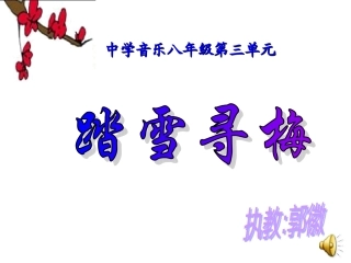 踏雪寻梅课件