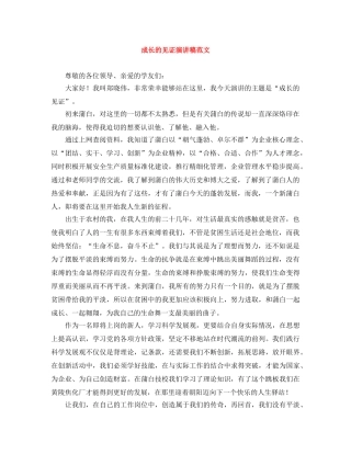成长的见证演讲稿范文 
