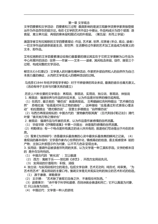 文学概论童庆炳自考版北大出版社知识点总汇