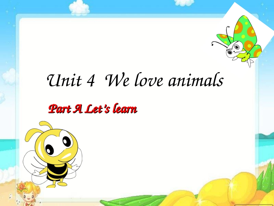 三年级英语上册Unit4-We-Love-AnimalsLet's-learn第二课时课件_第1页