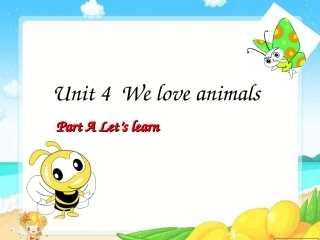 三年级英语上册Unit4-We-Love-AnimalsLet's-learn第二课时课件