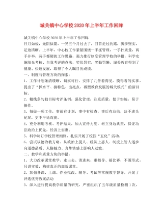城关镇2024年上半年工作回眸 