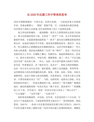 从2024年反腐工作中带来的思考 
