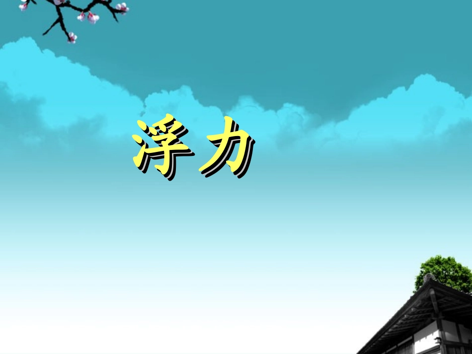 江苏省丹阳市八年级物理《浮力》课件-苏教版_第1页