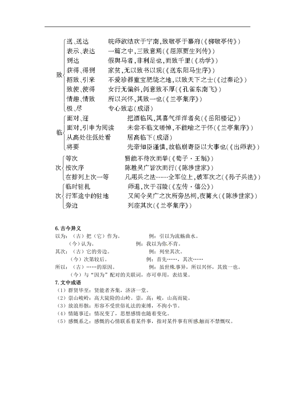 高一语文-19.兰亭集序教材梳理-大纲人教版第二册_第3页