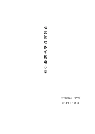 运营管理体系搭建方案