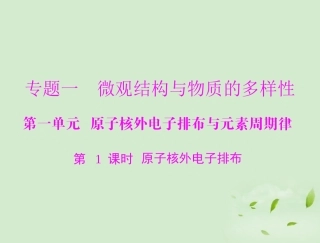 高中化学-专题一-第一单元-第1课时-原子核外电子排布课件-苏教版必修2